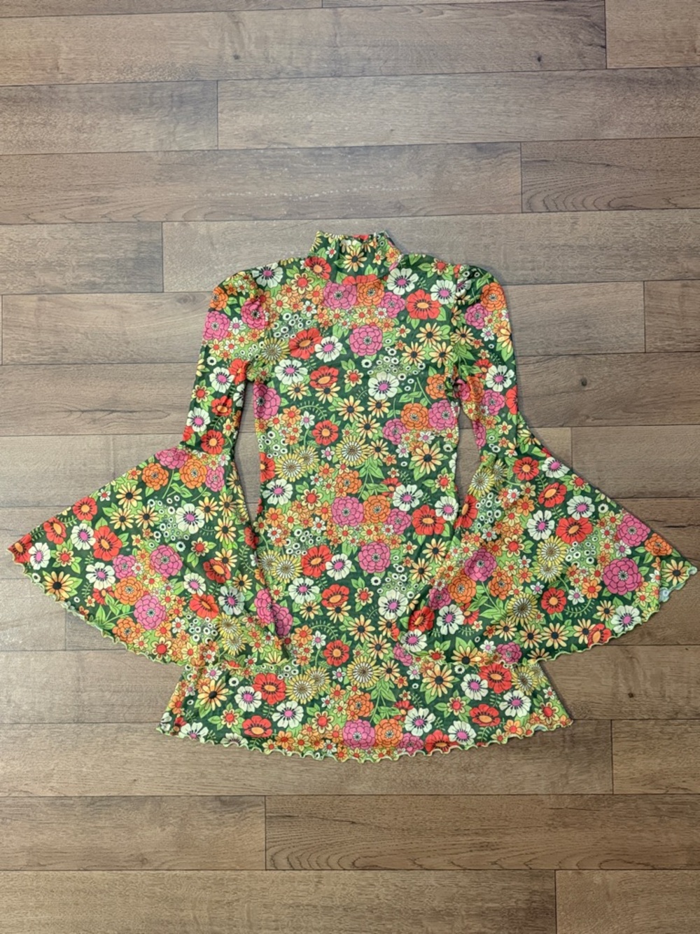 Sugar Thrillz Size Small Modern Love Mini Dress 60s Mod Floral Print Sold Out